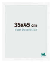 Marco de Fotos 35x45 cm Blanco Mate MDF Bologna Delantera Tamano | Yourdecoration.es