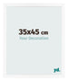 Marco de Fotos 35x45 cm Blanco Mate MDF Bologna Delantera Tamano | Yourdecoration.es