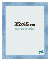 Marco de Fotos 35x45cm Claro Azul Barrido MDF Pisa Delantera Tamano | Yourdecoration.es