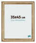 Marco de Fotos 35x45cm Dorado Antiguo MDF Lazio Delantera Tamano | Yourdecoration.es