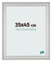 Marco de Fotos 35x45cm Plateado Mate MDF Lazio Delantera Tamano | Yourdecoration.es