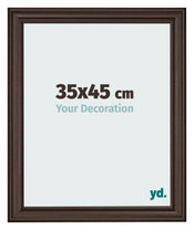 Marco de Fotos 35x45cm Roble Oscuro MDF Lazio Delantera Tamano | Yourdecoration.es