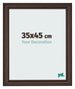 Marco de Fotos 35x45cm Roble Oscuro MDF Lazio Delantera Tamano | Yourdecoration.es