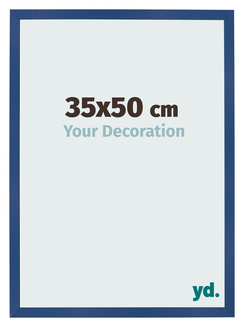 Marco de Fotos 35x50 cm Azul Oscuro MDF Bologna Delantera Tamano | Yourdecoration.es
