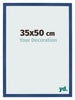 Marco de Fotos 35x50 cm Azul Oscuro MDF Bologna Delantera Tamano | Yourdecoration.es