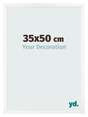 Marco de Fotos 35x50 cm Blanco Brillante MDF Bologna Delantera Tamano | Yourdecoration.es