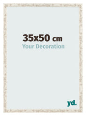 Marco de Fotos 35x50cm Blanco Vintage MDF Bologna Delantera Tamano | Yourdecoration.es