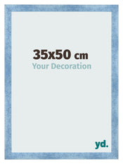 Marco de Fotos 35x50cm Claro Azul Barrido MDF Pisa Delantera Tamano | Yourdecoration.es