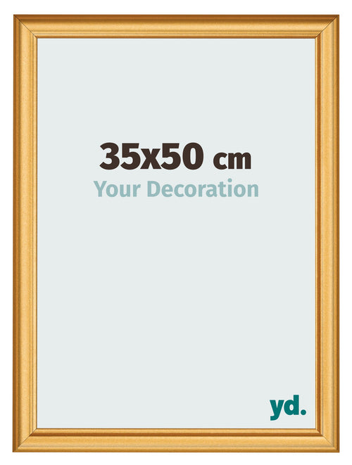 Marco de Fotos 35x50cm Dorado Matte MDF Lazio Delantera Tamano | Yourdecoration.es