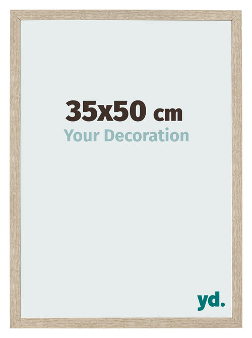 Marco de Fotos 35x50cm Roble Sonoma MDF Bologna Delantera Tamano | Yourdecoration.es
