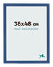 Marco de Fotos 36x48 cm Azul Oscuro MDF Bologna Delantera Tamano | Yourdecoration.es