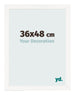 Marco de Fotos 36x48 cm Blanco Brillante MDF Bologna Delantera Tamano | Yourdecoration.es