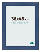 Marco de Fotos 36x48cm Azul Oscuro Barrido MDF Pisa Delantera Tamano | Yourdecoration.es