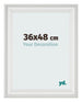 Marco de Fotos 36x48cm Blanco Barrido MDF Lazio Delantera Tamano | Yourdecoration.es