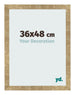 Marco de Fotos 36x48cm Dorado Antiguo MDF Bologna Delantera Tamano | Yourdecoration.es
