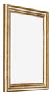 Marco de Fotos 36x48cm Dorado Antiguo MDF Lazio Delantera Oblicuo | Yourdecoration.es