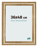 Marco de Fotos 36x48cm Dorado Antiguo MDF Lazio Delantera Tamano | Yourdecoration.es