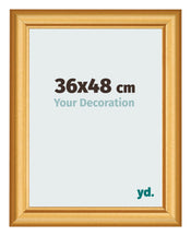 Marco de Fotos 36x48cm Dorado Matte MDF Lazio Delantera Tamano | Yourdecoration.es