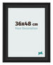 Marco de Fotos 36x48cm Negro Grano De Madera MDF Lazio Delantera Tamano | Yourdecoration.es