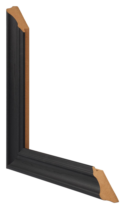 Marco de Fotos 36x48cm Negro Grano De Madera MDF Lazio Detalle Diametro | Yourdecoration.es