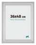 Marco de Fotos 36x48cm Plateado Mate MDF Lazio Delantera Tamano | Yourdecoration.es