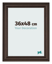 Marco de Fotos 36x48cm Roble Oscuro MDF Lazio Delantera Tamano | Yourdecoration.es