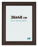 Marco de Fotos 36x48cm Roble Oscuro MDF Lazio Delantera Tamano | Yourdecoration.es