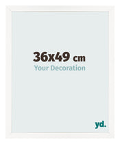 Marco de Fotos 36x49 cm Blanco Brillante MDF Bologna Delantera Tamano | Yourdecoration.es