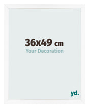 Marco de Fotos 36x49 cm Blanco Mate MDF Bologna Delantera Tamano | Yourdecoration.es
