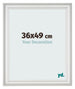 Marco de Fotos 36x49cm Blanco Barrido MDF Lazio Delantera Tamano | Yourdecoration.es