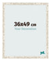 Marco de Fotos 36x49cm Blanco Vintage MDF Bologna Delantera Tamano | Yourdecoration.es