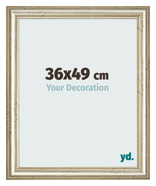 Marco de Fotos 36x49cm Brillo Metalico MDF Lazio Delantera Tamano | Yourdecoration.es