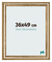 Marco de Fotos 36x49cm Dorado Antiguo MDF Lazio Delantera Tamano | Yourdecoration.es