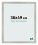 Marco de Fotos 36x49cm Plateado Mate MDF Bologna Delantera Tamano | Yourdecoration.es