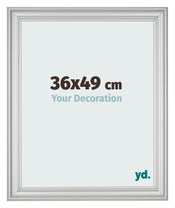 Marco de Fotos 36x49cm Plateado Mate MDF Lazio Delantera Tamano | Yourdecoration.es