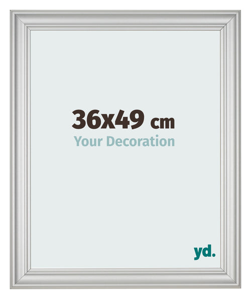 Marco de Fotos 36x49cm Plateado Mate MDF Lazio Delantera Tamano | Yourdecoration.es