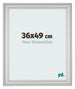 Marco de Fotos 36x49cm Plateado Mate MDF Lazio Delantera Tamano | Yourdecoration.es