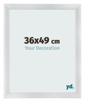 Marco de Fotos 36x49cm Plateado Negro Barrido MDF Pisa Delantera Tamano | Yourdecoration.es