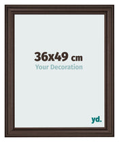 Marco de Fotos 36x49cm Roble Oscuro MDF Lazio Delantera Tamano | Yourdecoration.es