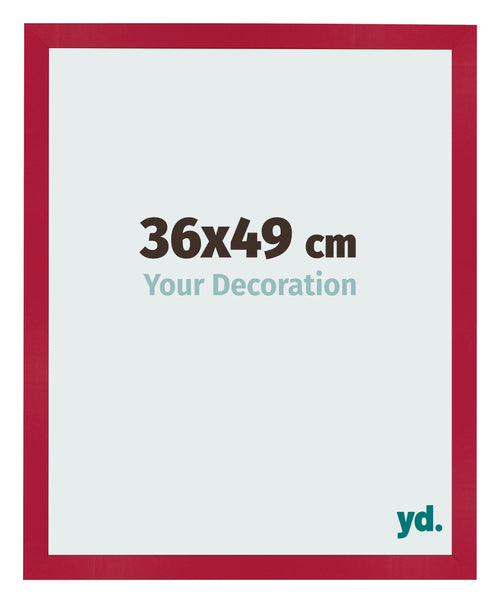 Marco de Fotos 36x49cm Rojo MDF Bologna Delantera Tamano | Yourdecoration.es