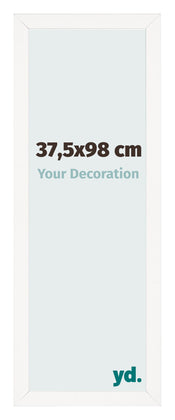 Marco de Fotos 37 5x98 cm Blanco Brillante MDF Bologna Delantera Tamano | Yourdecoration.es