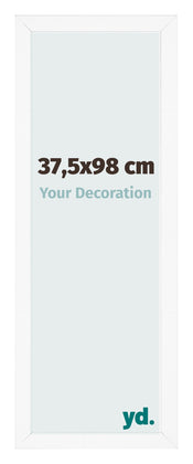Marco de Fotos 37 5x98 cm Blanco Mate MDF Bologna Delantera Tamano | Yourdecoration.es