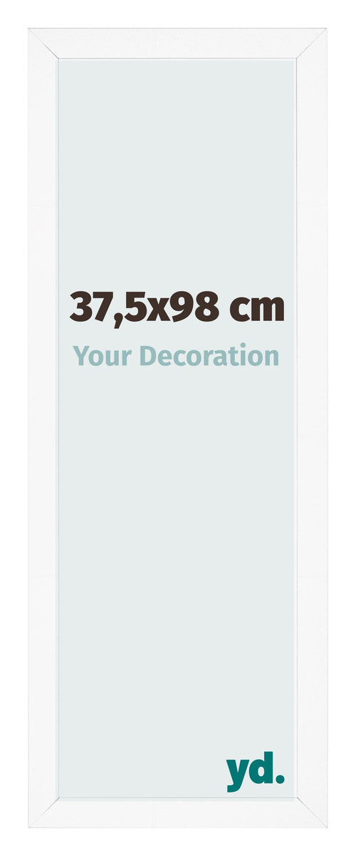 Marco de Fotos 37 5x98 cm Blanco Mate MDF Bologna Delantera Tamano | Yourdecoration.es