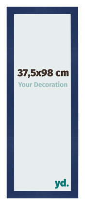 Marco de Fotos 37 5x98cm Azul Oscuro Barrido MDF Bologna Delantera Tamano | Yourdecoration.es