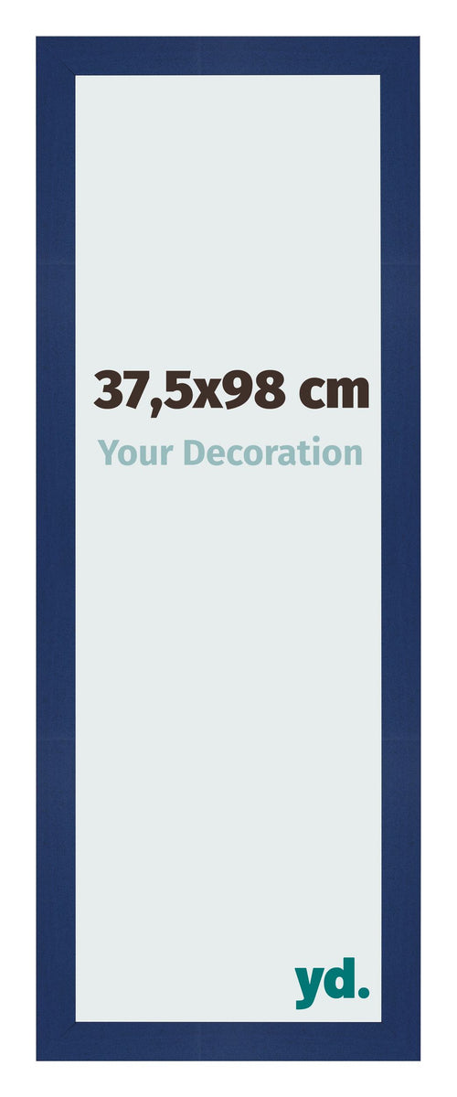 Marco de Fotos 37 5x98cm Azul Oscuro Barrido MDF Bologna Delantera Tamano | Yourdecoration.es