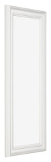 Marco de Fotos 37 5x98cm Blanco Barrido MDF Lazio Delantera Oblicuo | Yourdecoration.es