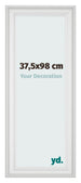 Marco de Fotos 37 5x98cm Blanco Barrido MDF Lazio Delantera Tamano | Yourdecoration.es