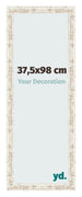 Marco de Fotos 37 5x98cm Blanco Vintage MDF Bologna Delantera Tamano | Yourdecoration.es