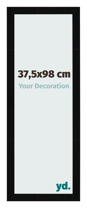 Marco de Fotos 37 5x98cm Negro Brillante MDF Bologna Delantera Tamano | Yourdecoration.es