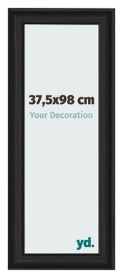 Marco de Fotos 37 5x98cm Negro Grano De Madera MDF Lazio Delantera Tamano | Yourdecoration.es